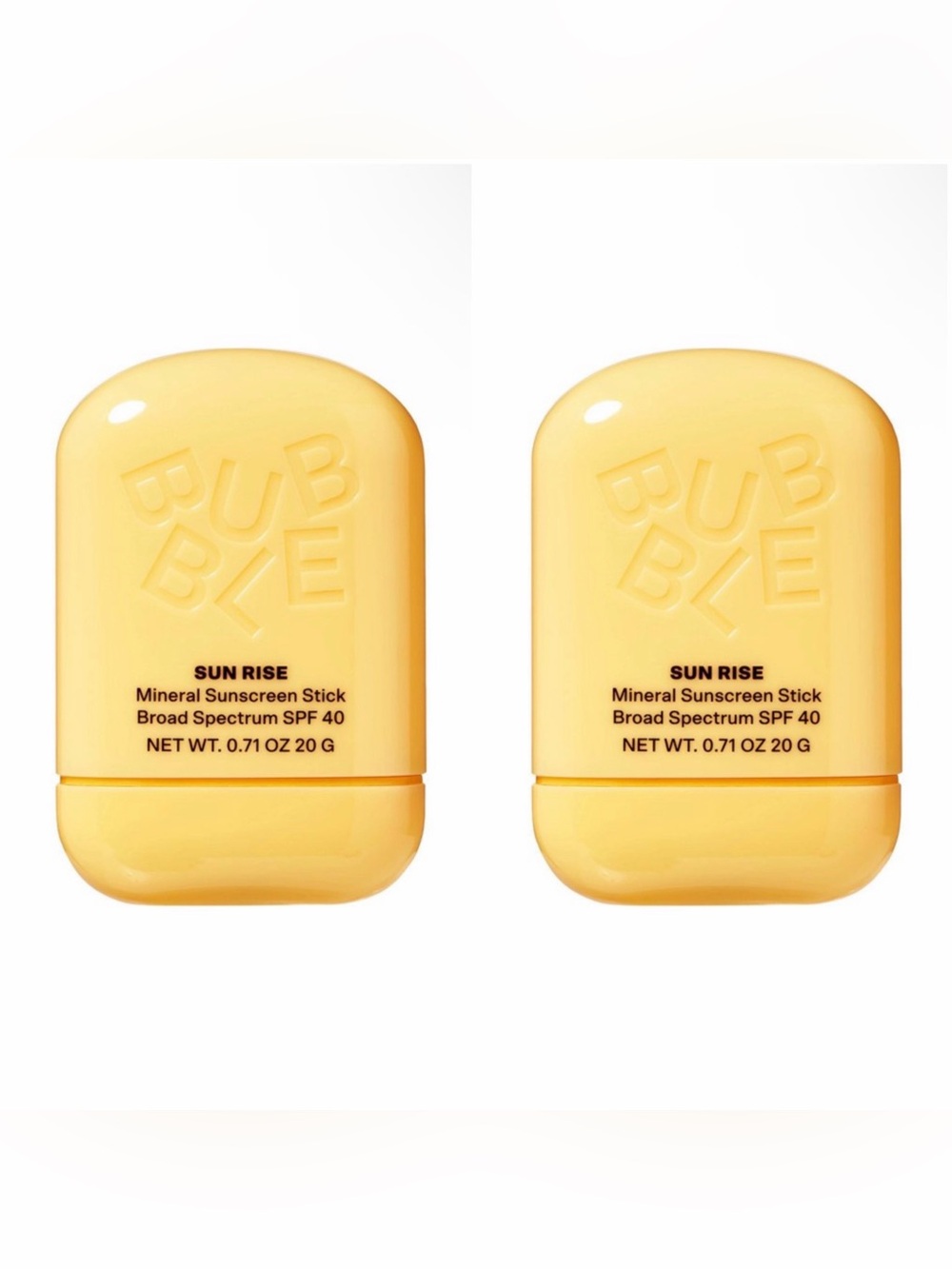 Bubble Sun Rise Mineral Sunscreen Stick Broad Spectrum SPF 40 •2pk